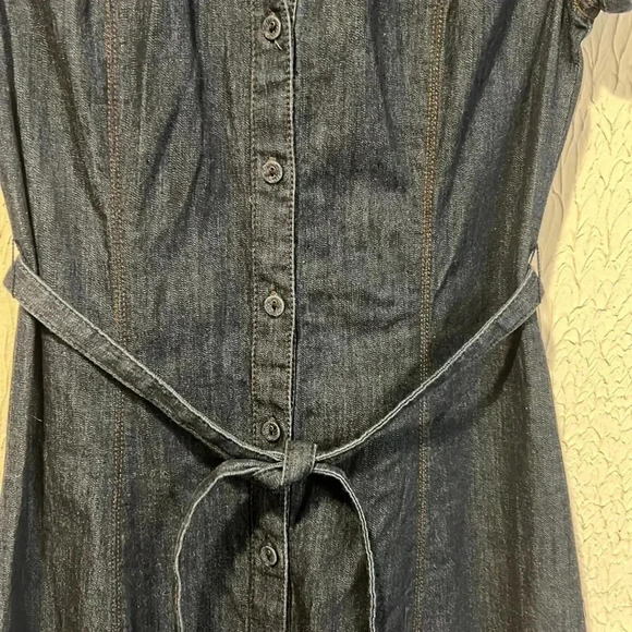 Calvin Klein Jeans dark denim button up dress size small - Picture 5 of 12